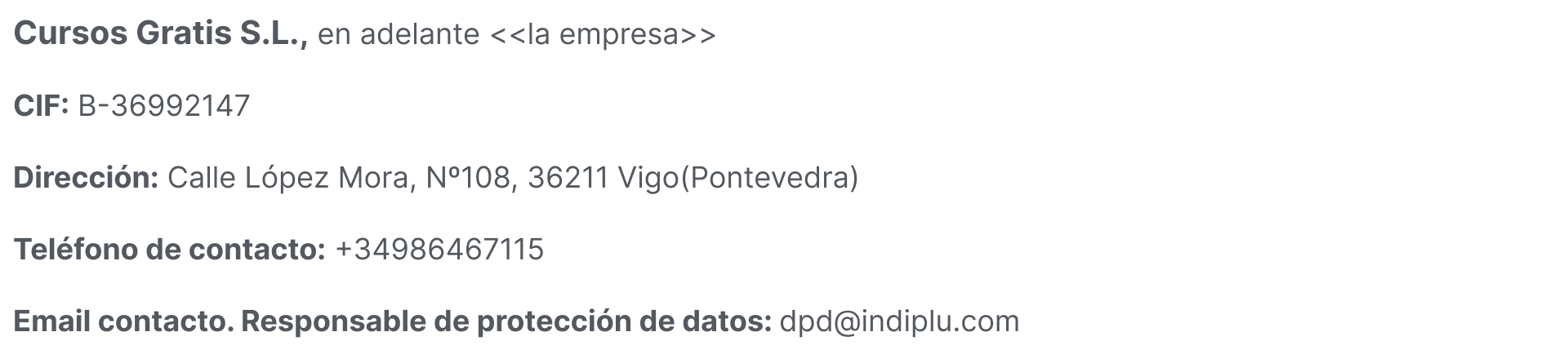 cursos gratis desempleados león política de privacidad